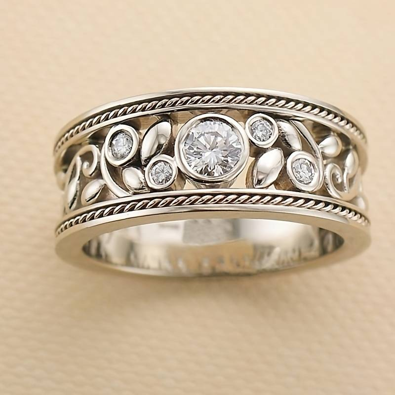 Eksklusiv Vintage Sølv & Zirconia Ring
