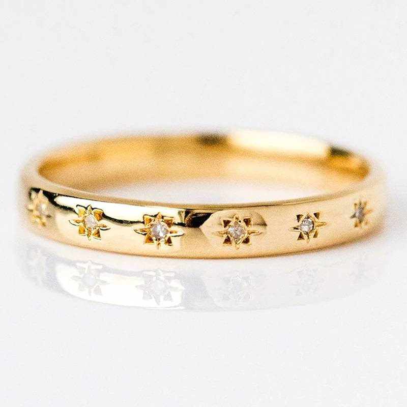 Eksklusiv Vintage Guld & Zirkonia Ring