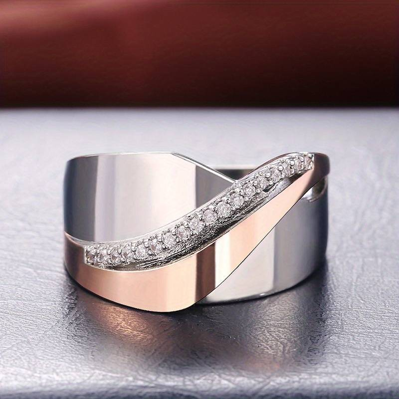 Bliss - Ring i rosaguld med glimmer