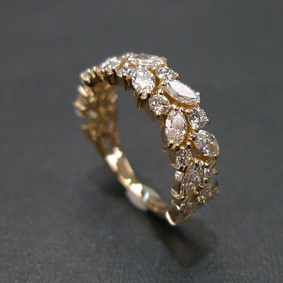 Vintage Lys Gylden Ring