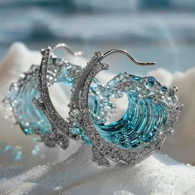 Elegante oceaniske øreringe - symbol på kærlighedens løfte