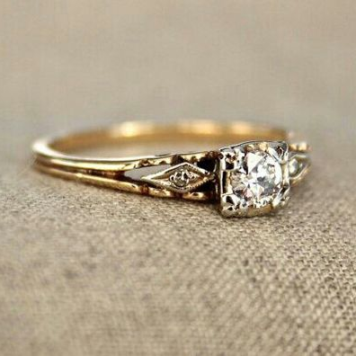Zirkonia Fin Guld Ring