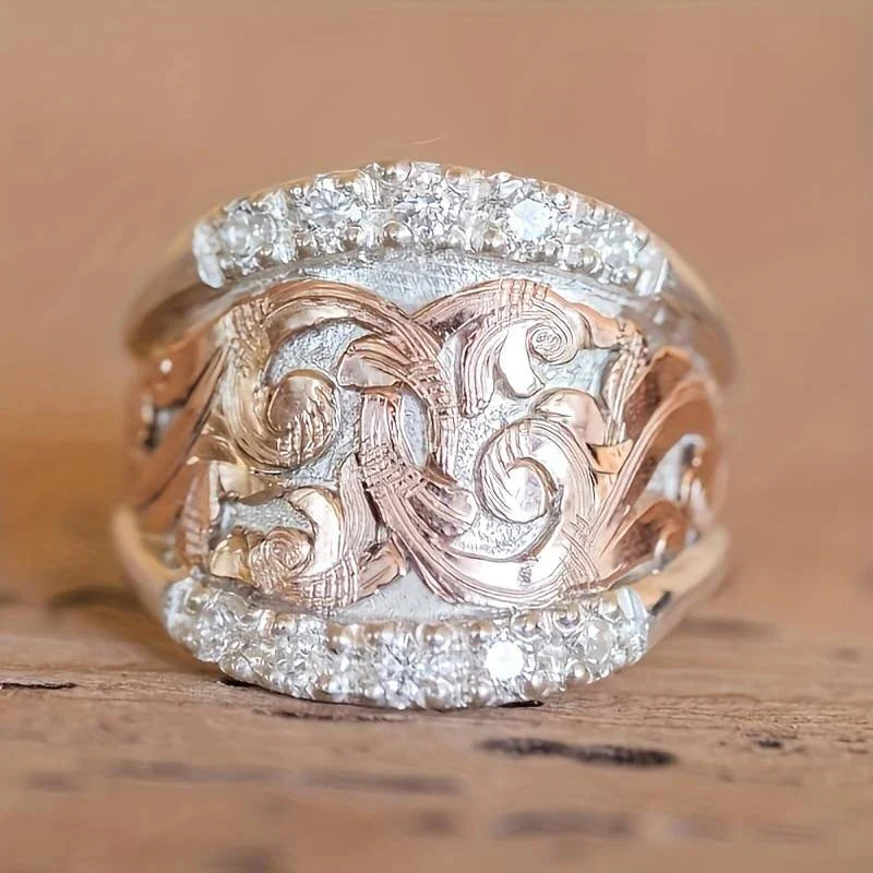 Vintage Ring i Sølv & Rosé