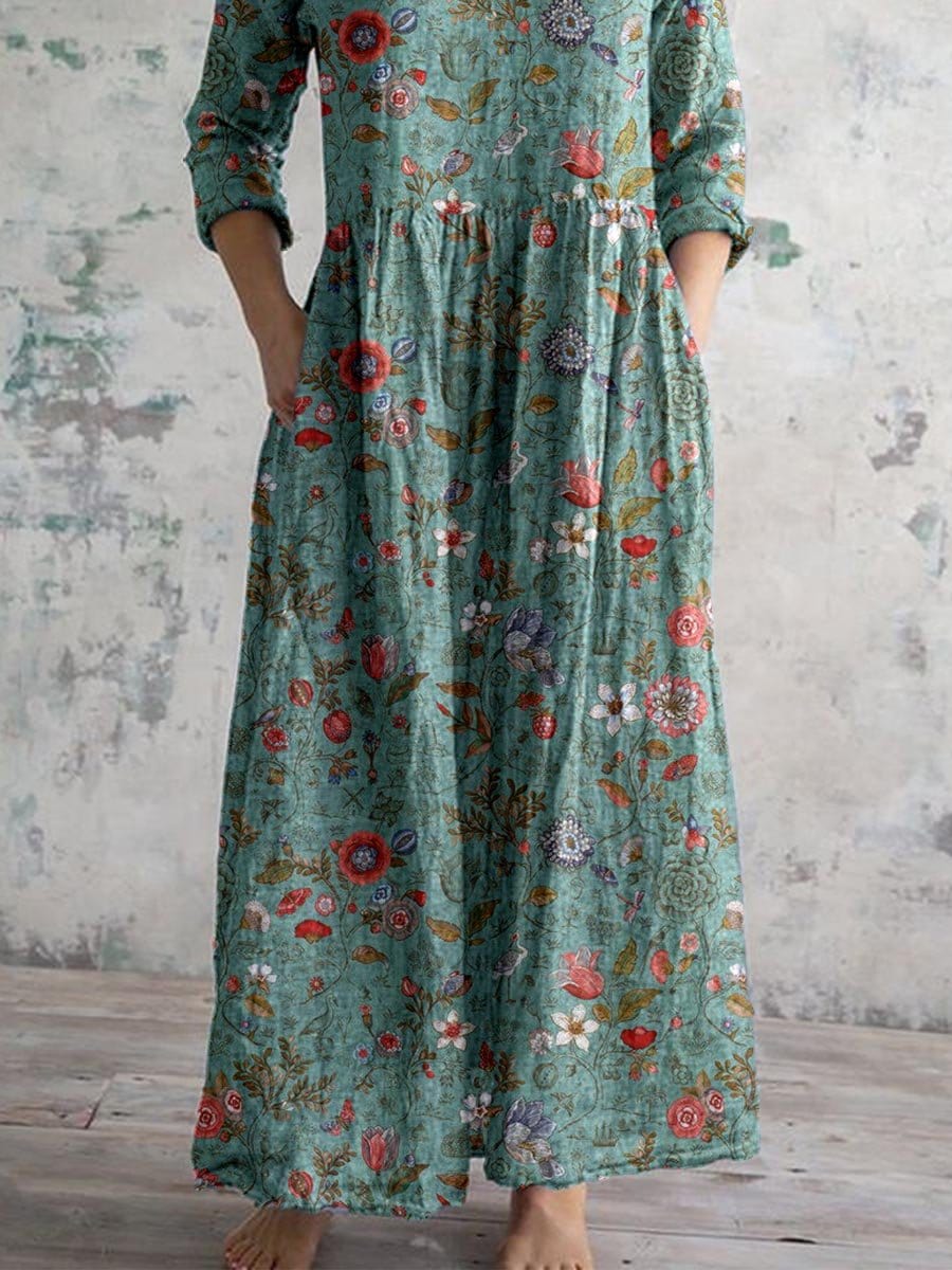 Marianne | Chic Floral Dress with V-Neck