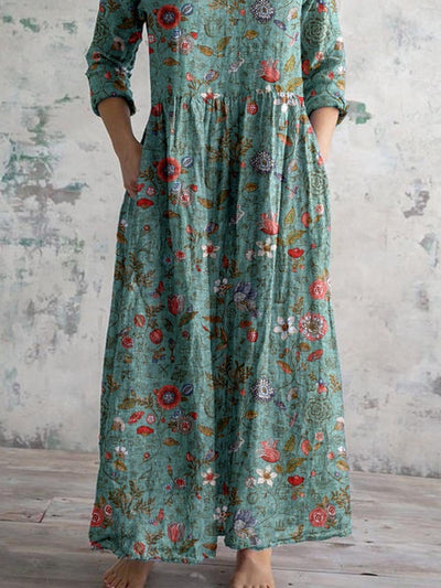 Marianne | Chic Floral Dress with V-Neck