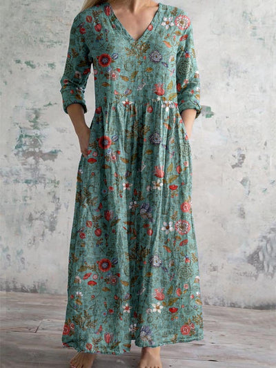 Marianne | Chic Floral Dress with V-Neck