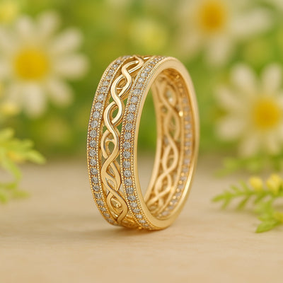 Elegant gylden ring Hohloha Hellera – luksusaccessory til alle anledninger