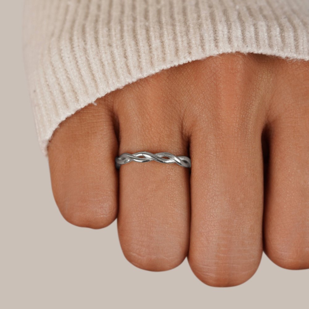 Infinity 18K Sølv Dreje-Ring
