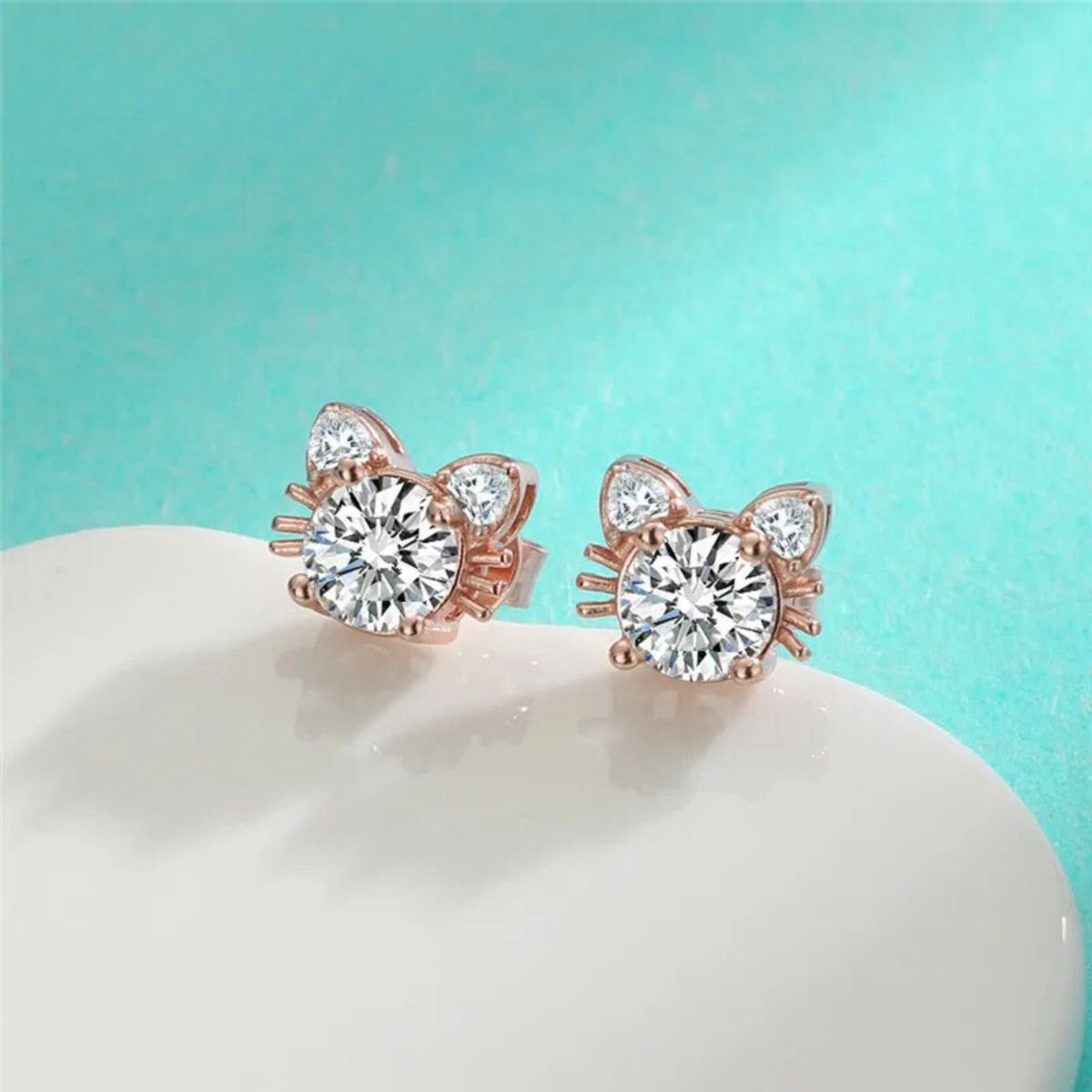Luxe Moissanite Rose Øreringe