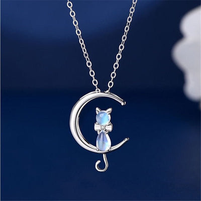 Lunar Cat Crescent Halskæde