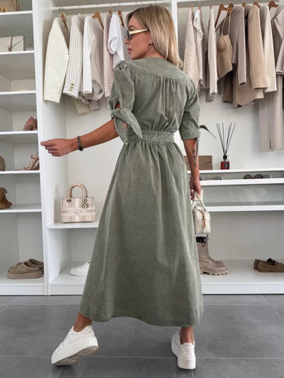 Helga™ | Glowing Denim Dress
