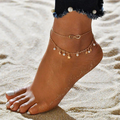 Infinity anklet armbånd + ører og stjerner