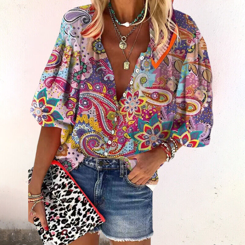 Hilda | Elegant og Stilfuld Blomstret Top