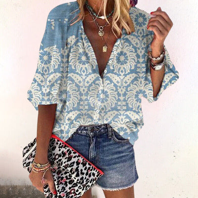 Hilda | Elegant og Stilfuld Blomstret Top