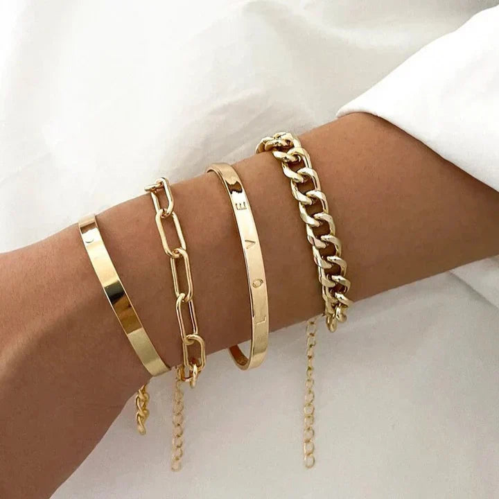 Elan Mercer Guld Armbånd Sæt