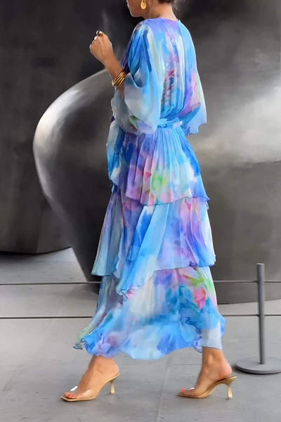 Maria | Layered Floral Maxi Dress