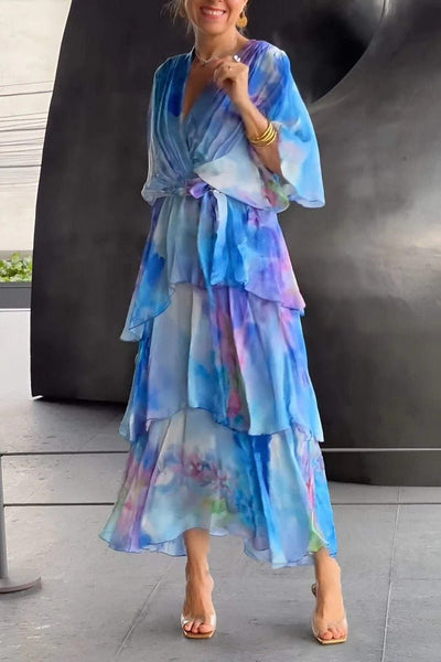 Maria | Layered Floral Maxi Dress