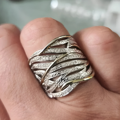 Elegant flerlaget snoet ring