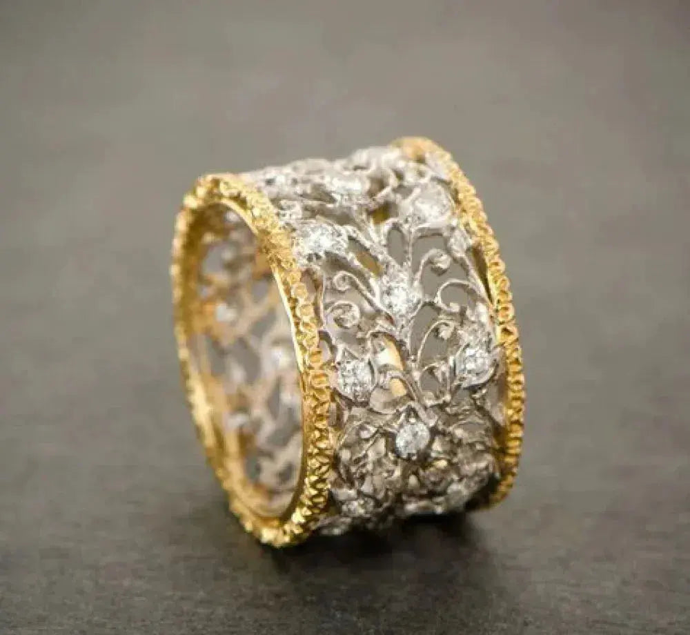 Vintage zirkonia eføy ring